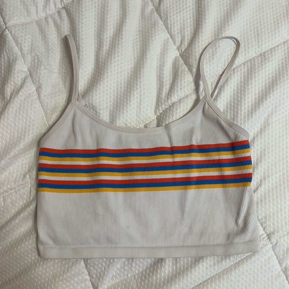 Forever 21 rainbow tank top cropped